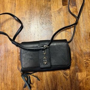 LAST CALL!!! Stella & Dot Black Crossbody with Gold Hardware Details